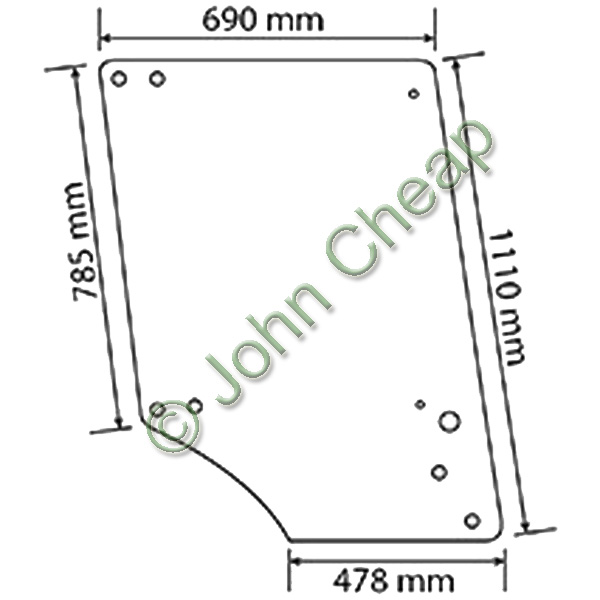 Upper glass door - Left & right hand - L57904