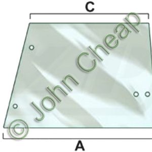 Right hand Side window - SG2 Tinted glass, 1 hole per hinge - L57977