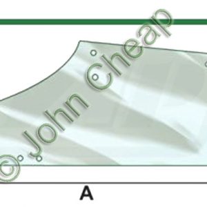 Curved left hand door glass - L77647