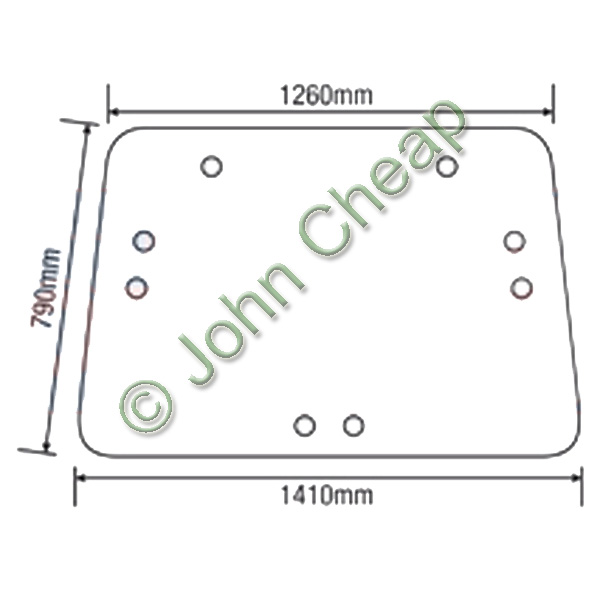 Upper rear glass - R110990