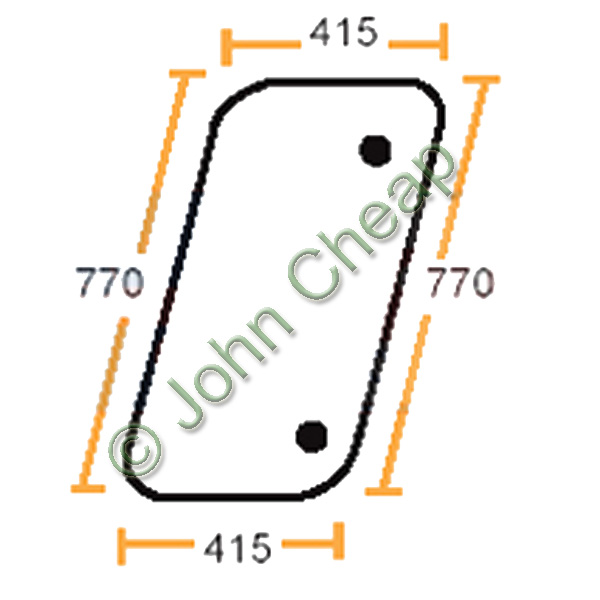 Side glass - Left & right, 2 holes - RT6005010162